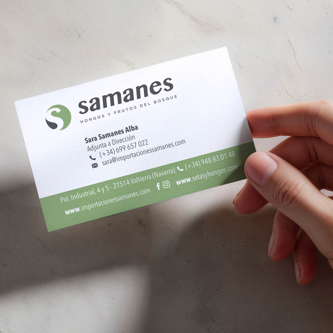 Samanes tarjeta corporativa comercial